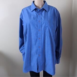 Christian Dior blue dress shirt, men's 17 1/2 L
